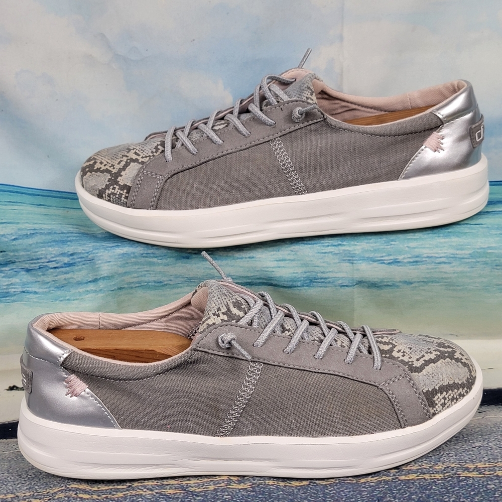 Hey Dude Karina Silver Python Womens 9 - image 1